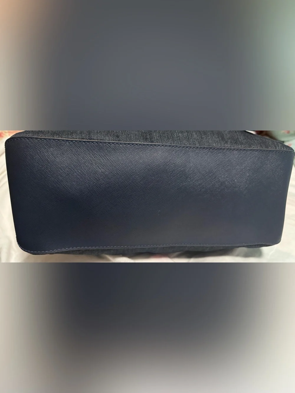 Michael Kors Dark Blue Denim Tote with FREE Scarf Accent!